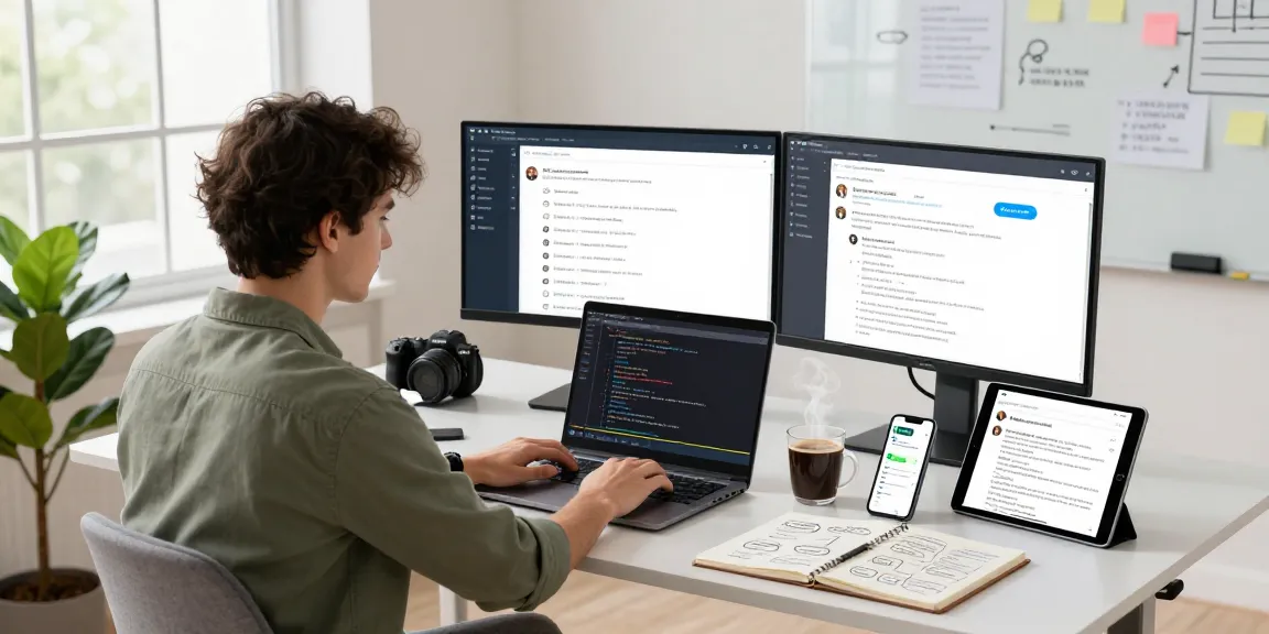 Download Telegram and enhance your communication in a modern tech workspace environment.