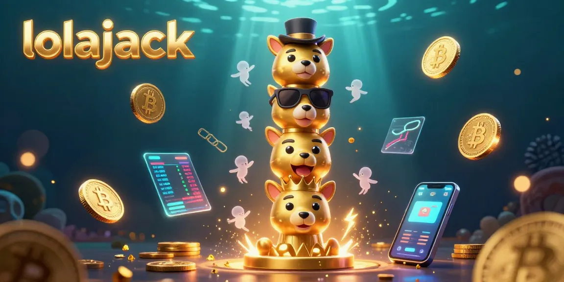 Experience the thrills at lolajack Casino with a vibrant 3D totem in a dynamic gaming environment.